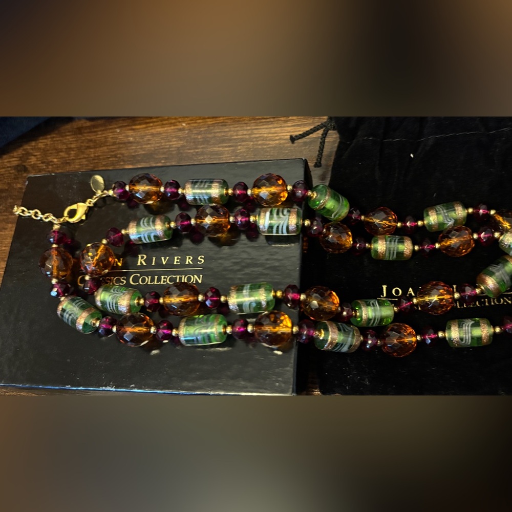 Joan Rivers jeweled candy necklace 36”